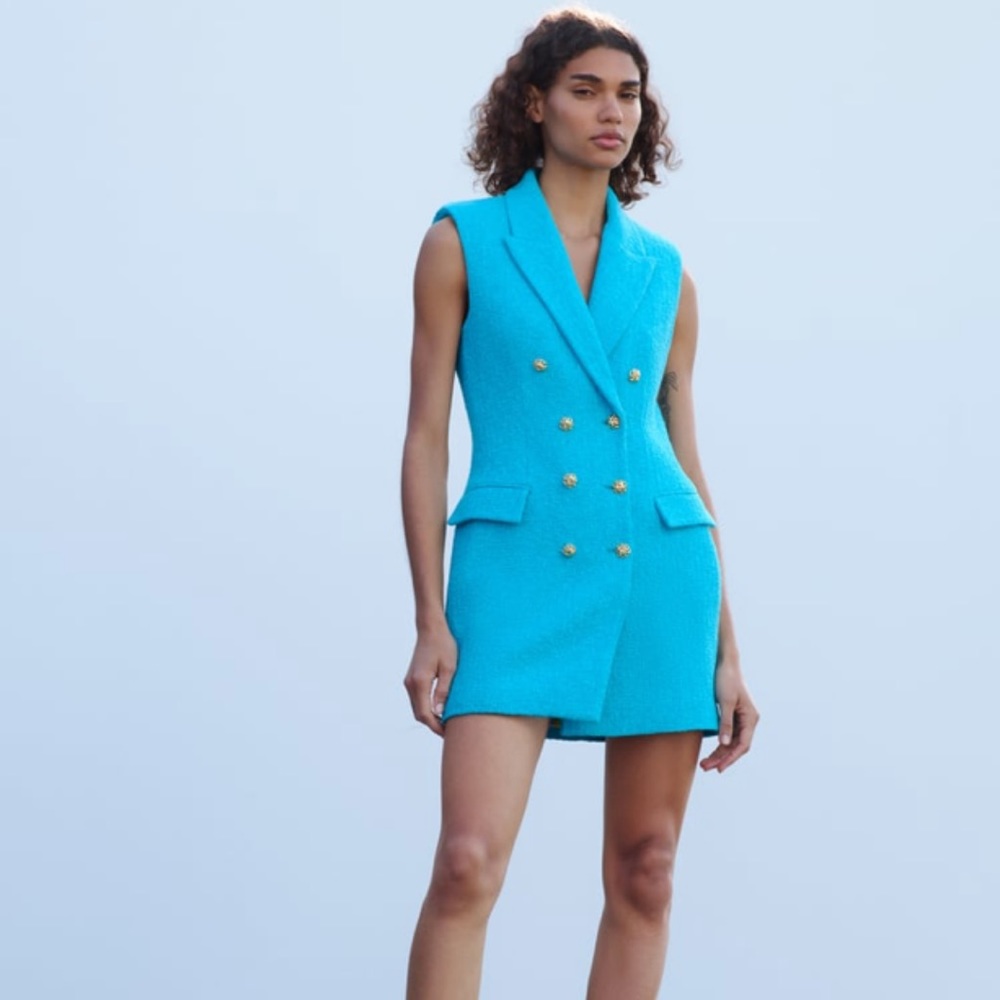 Zara Textured Vest Dress